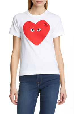 COMME DES GARCONS PLAY Big Heart Tee in White