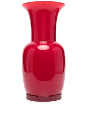 Venini Opalino glass vase - Red