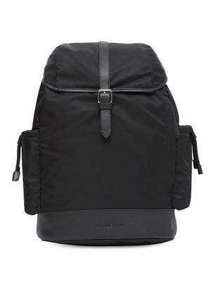 Burberry Kids leather-trim baby changing backpack - Black