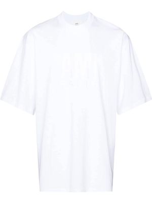 AMI Paris embroidered-logo organic cotton T-shirt - White