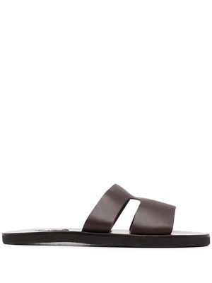 Ancient Greek Sandals double-strap leather sandals - Black