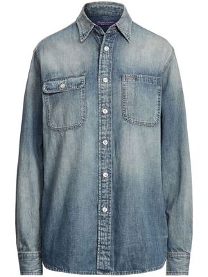 Ralph Lauren Collection Tamia faded-effect denim shirt - Blue