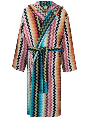 Missoni Home zig-zag print pattern robe - Blue