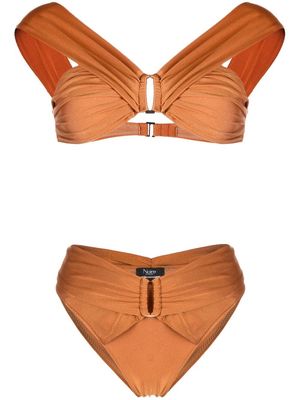 Noire Swimwear buckle-detail bikini - Orange