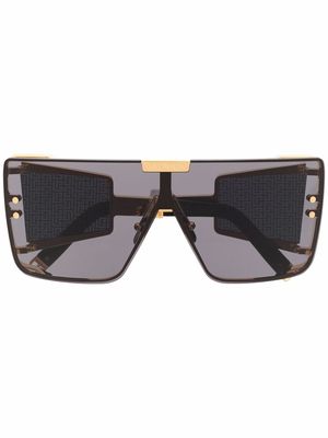 Balmain Eyewear oversized-frame sunglasses - Gold