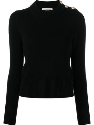 Alexander McQueen long-sleeve knitted top - Black