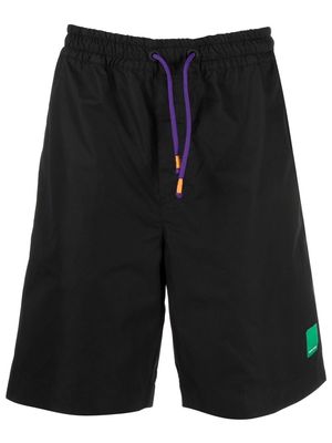 Emporio Armani logo patch track shorts - Black