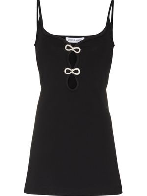 MACH & MACH bow-embellished mini dress - Black