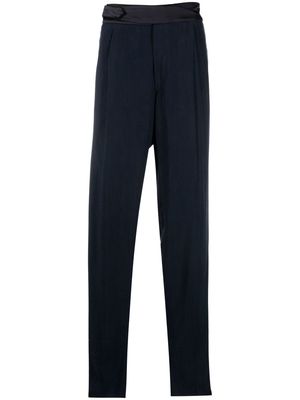 Giorgio Armani belted-waist detail trousers - Blue
