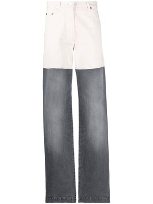 Peter Do colour-block high-waisted jeans - Neutrals