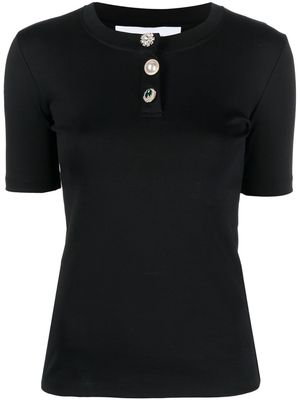 Viktor & Rolf fitted button-detail T-shirt - Black