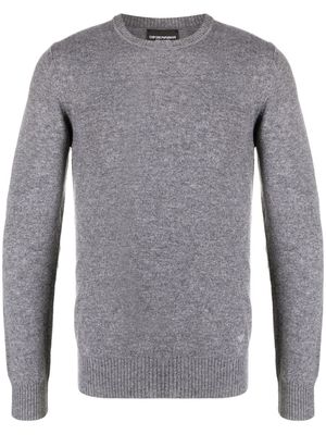 Emporio Armani fine-knit cashmere jumper - Grey