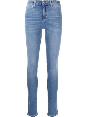 Emporio Armani logo-patch denim jeans - Blue