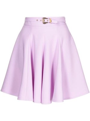 Versace Jeans Couture belted flared skirt - Purple