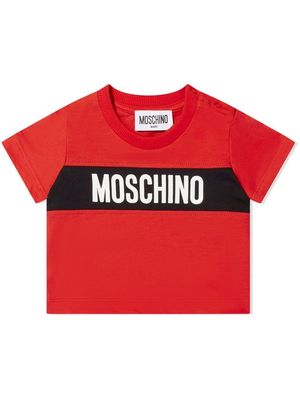Moschino Kids logo print t-shirt - Red