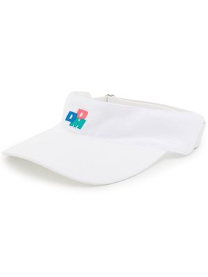 Drôle De Monsieur embroidered logo visor cap - White