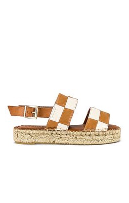 ALOHAS Double Strap Scacchi Sandal in Tan