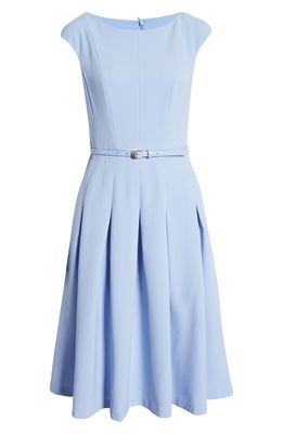 Harper Rose Bateau Neck Belted Dress in Blue