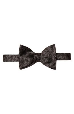 Eton Floral Silk Pre-Tied Bow Tie in Black