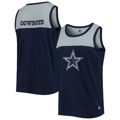 Men's Starter Navy/Gray Dallas Cowboys Touchdown Fashion Tank Top