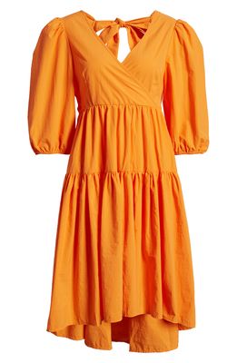 AWARE by VERO MODA Olivia High-Low Dress in Sun Orange