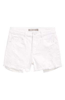 Tractr High Waist Denim Shorts in White