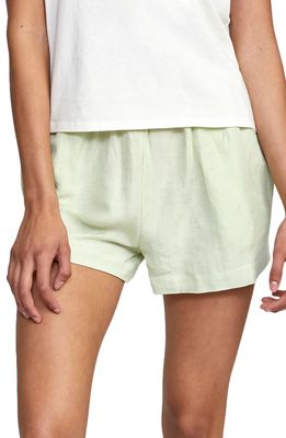 RVCA Sawyer Linen Blend Shorts in Light Green