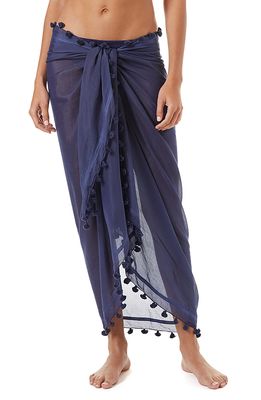 Melissa Odabash Tassel Cover-Up Pareo in Navy