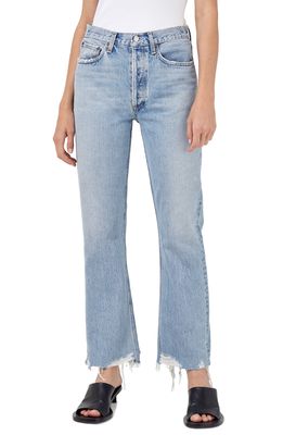 AGOLDE Chew Hem Relaxed Bootcut Jeans in Curio