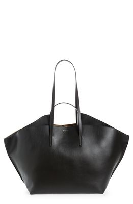 Ree Projects Large Ann Calfskin Leather Tote in Black