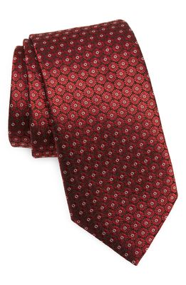 ZEGNA TIES Fili Floral Silk Tie in Red