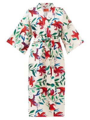 La DoubleJ - Floral-print Organic-cotton Robe - Womens - Floral