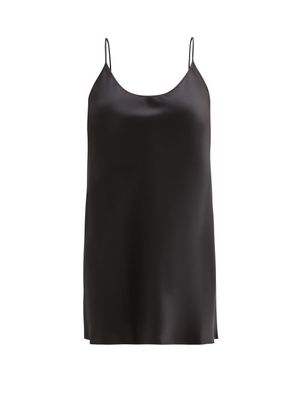 La Perla - Semplice Silk-satin Slip Dress - Womens - Black