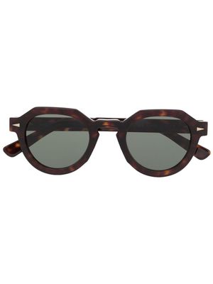 Ahlem tortoiseshell-effect round-frame sunglasses - Brown