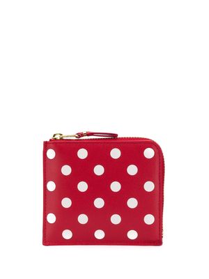Comme Des Garçons Wallet polka-dot print wallet - Red