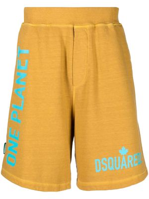 Dsquared2 logo-print track shorts - Orange