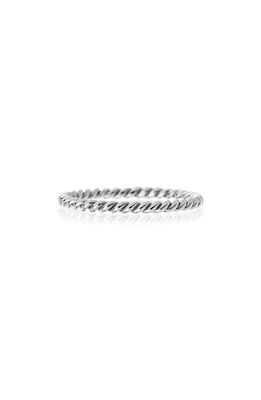 Sethi Couture Rope Band Ring in White Gold