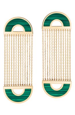 NeverNoT Malachite Drop Earrings in Green