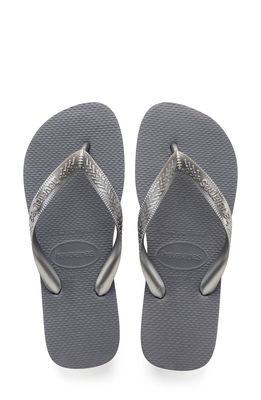 Havaianas Top Tiras Flip Flop in Steel Grey