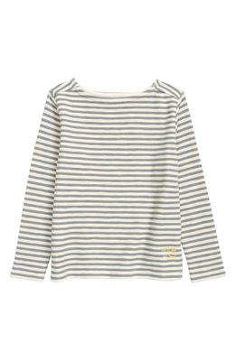 Bonpoint Kids' Aimerick Stripe Organic Cotton T-Shirt in 171 Bleu Ardoise