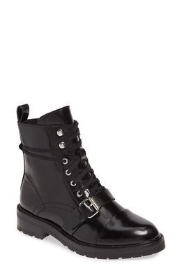 AllSaints Donita Combat Boot in Black Leather