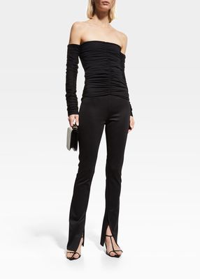 Anneli Ruched Off-The-Shoulder Top