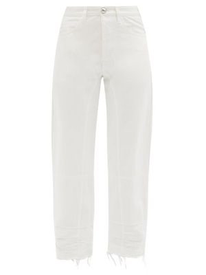 Jil Sander - Raw-edge Curved-seam Jeans - Womens - White