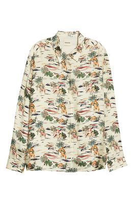 Khaite Garo Silk Button-Up Shirt in Natural /Multi