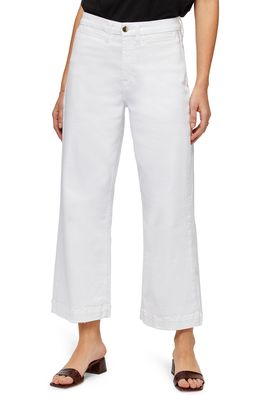 JEN7 by 7 For All Mankind JEN7 High Waist Crop Wide Leg Jeans in White