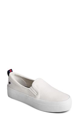 Sperry Crest Twin Gore Platform Sneaker in White