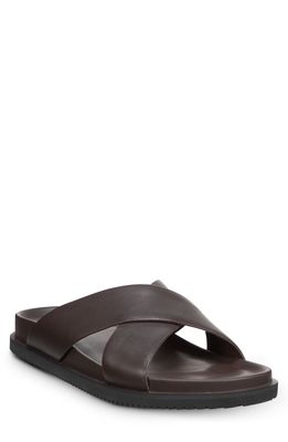 Allen Edmonds Del Mar Leather Slide Sandal in Dark Brown