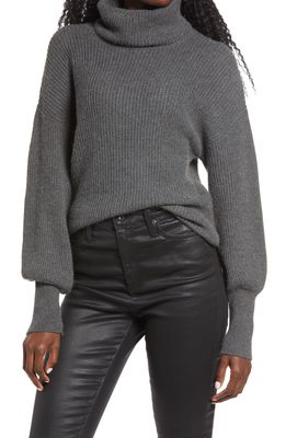 Leith Turtleneck Sweater in Grey Medium Charcoal Heather