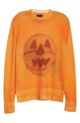 Givenchy Basketball Jack-O'-Lantern Mohair & Wool Blend Sweater in 802-Pumpkin