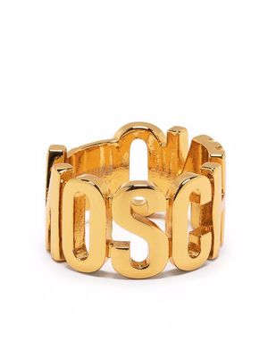 Moschino logo-detail ring - Gold